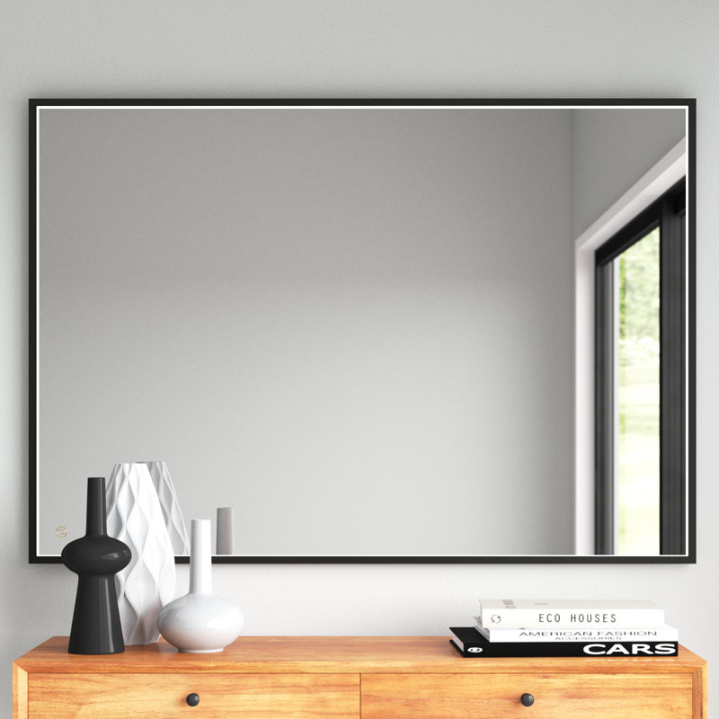 Miroir Piche, 42 po x 60 po, Noir