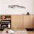Elegant Black Decorative Metal Wall Accessory, 27.6 x 5.9 inches | 100% Metal, Thickness: 0.06 inches | Easy Wall Mount Design, Perfect for Home Decor & Modern Interiors, Stylish and Durable Accent Piece
