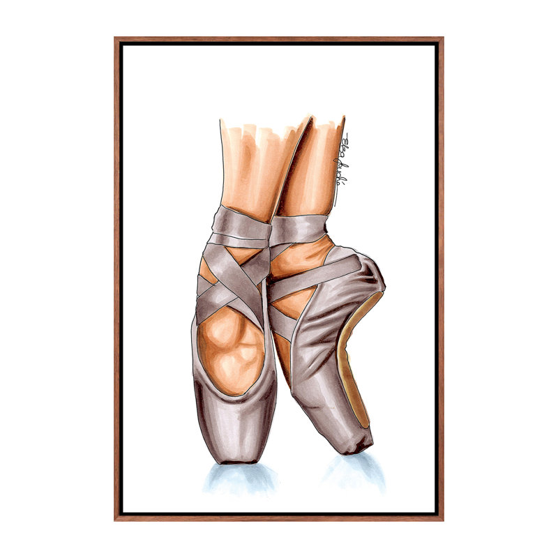 «Beige Pointe» par Elza Fouche - reproduction imprimée, H 26 po x l 18 po x 1,5 po, Toile avec cadre en bois classique
