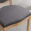 Chaises de salle à manger en tissu de lin gris foncé, style français, structure en bois massif, capacité jusqu'à 300 livres, structure rembourrée Sw1845dg