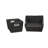 2‑Toned Medium Tapered Storage Bins with Grommet Handles Black Exterior and Polka Dot Interior-91043308-91043311