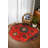 Mattis Red Blue Brown Moroccan Machine Printed Cotton Polyester Area Rug-1546548711