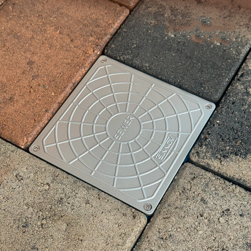 5,5 po Grille de nettoyage de qualité supérieure en acier inoxydable pour pavé carré pour égout septique fabriquée aux États-Unis
