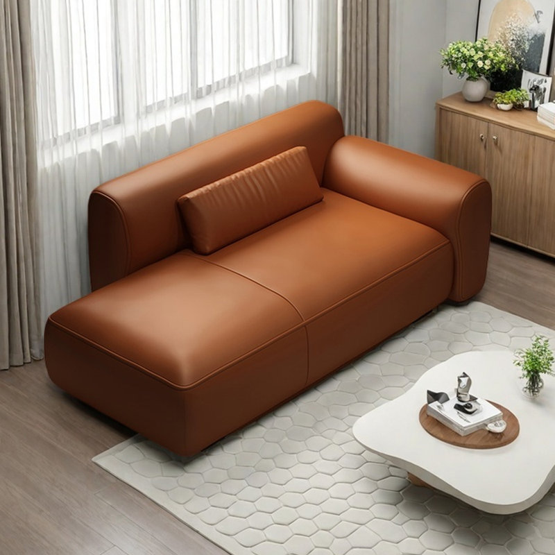 Méridiennes spacieuses d'intérieur Modern Living, Orienté à droite, Orange