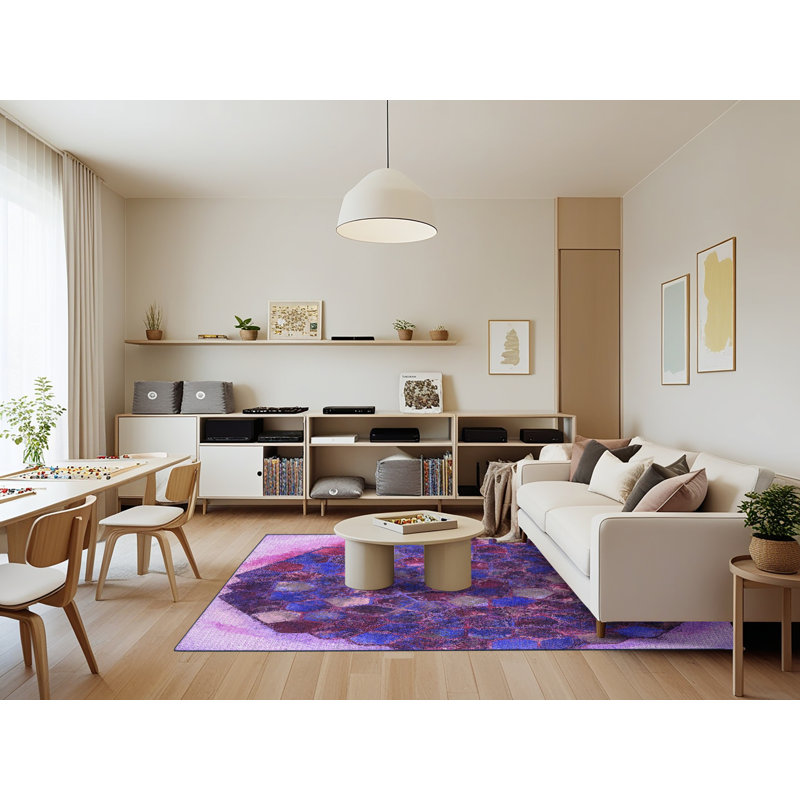 Abstract Indoor Rug, Rectangle 7' x 9'