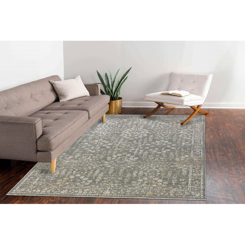 Hileman 13705-990 GRIS / GRIS FONCÉ, Rectangle 5 pi 3 po x 7 pi 7 po