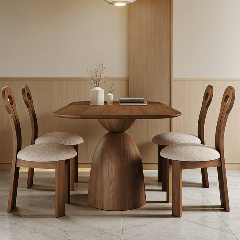 Table de salle à manger de style rétro, H 29,53 po x L 55,12 po x l 31,5 po