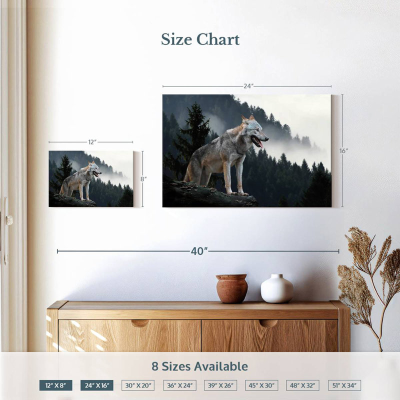 Brampt Timber Wolf, 16'' H x 24'' W