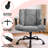 Upholstered High - Back Office Chair With Lumbar Pillow Cross Legged -116142224