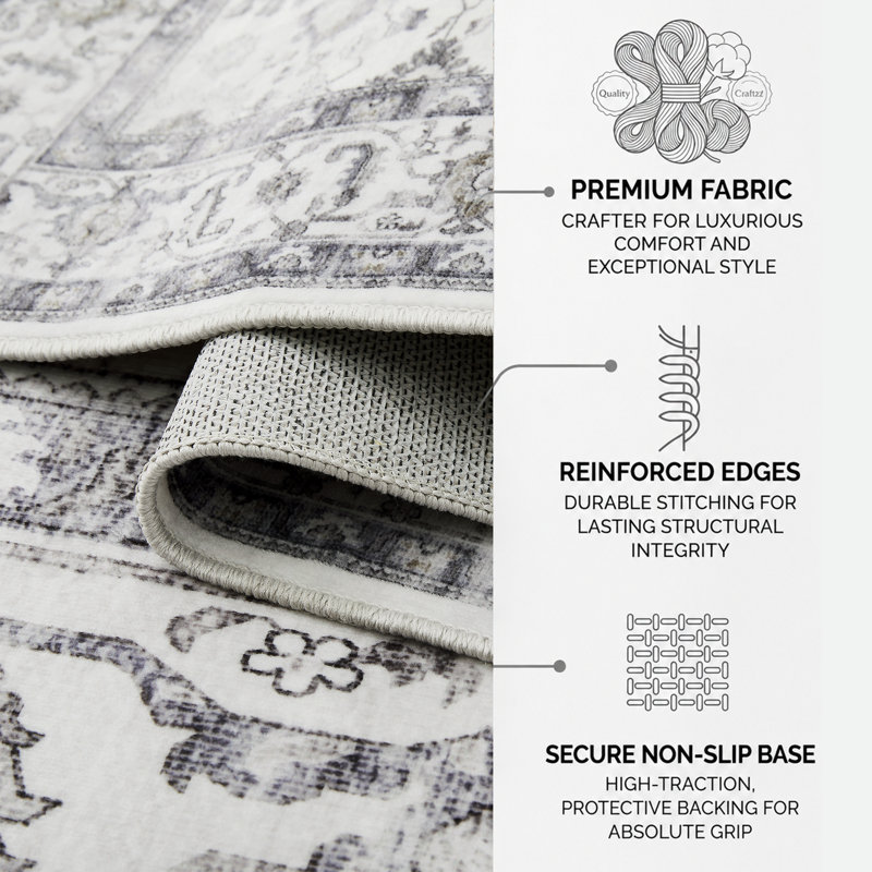 Cashmere Machine Tufted Area Rug ( Low-Pile Traditional), Rectangle 160 x 230 cm