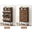 Armoire de rangement pour chaussures en bois autoportante avec 3 tiroirs rabattables et une tablette ouverte