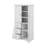 Tall And Wide Storage Cabinet With Doors, Three Drawers-114234508
