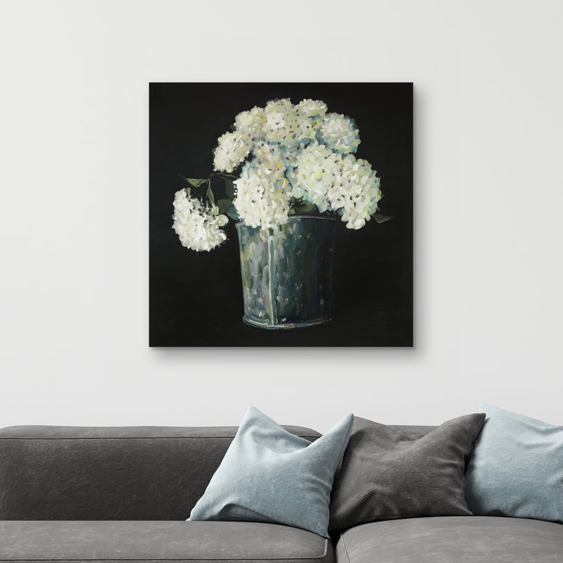 hydrangea flowers - 32"x32" art on canvas