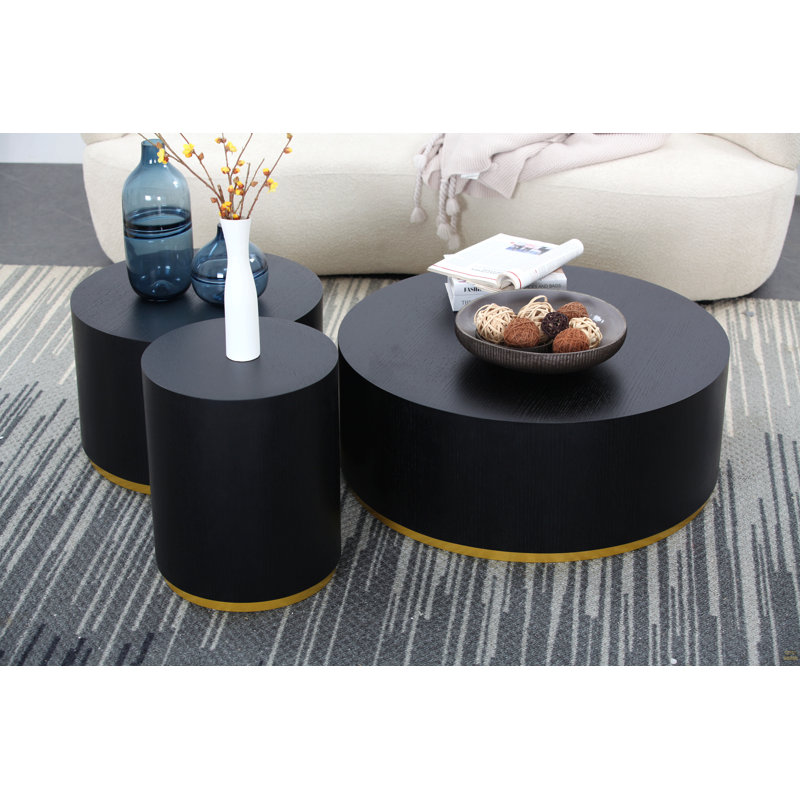 Table d'appoint ronde, H 19,67 po x l 15,7 po x P 15,7 po