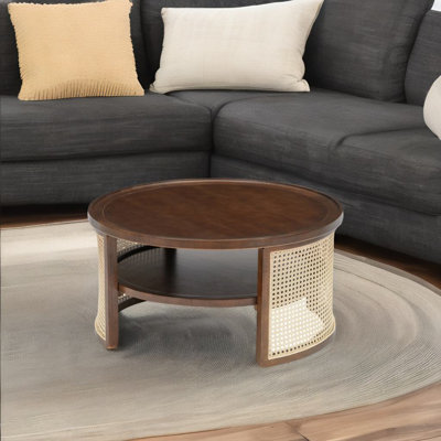 Table basse ronde à 2 niveaux