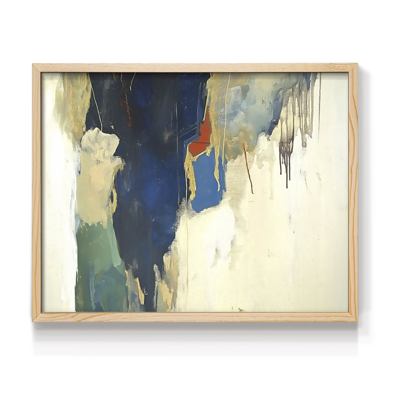 Abstract Series-XVIII -Framed Print - Restickable, 8" H x 10" W, Natural