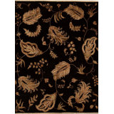 Hand Woven Silk and Wool Floral Area Rug