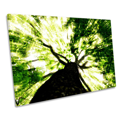 Forest Sky Floral 1 Piece Wrapped Canvas Wall Art