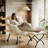 Lazy Chair With Foldable Ottoman, Modern Comfy Lounge Chair, Large Sofa Armchair With Footrest And A Side Pocket, Leisure Reading Chair With Footstool For Bedroom, Living Room, Dorm(beige)-1417175532