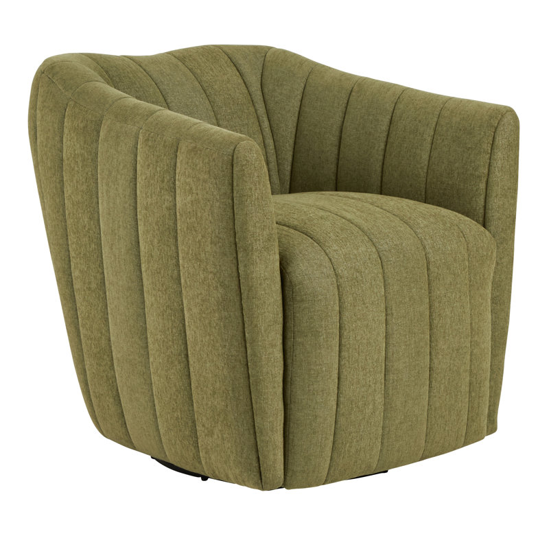 Finley Upholstered Swivel Accent Chair, Green