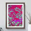 Floral Mural Maroon - Picture Frame Graphic Art-62802092-62802091