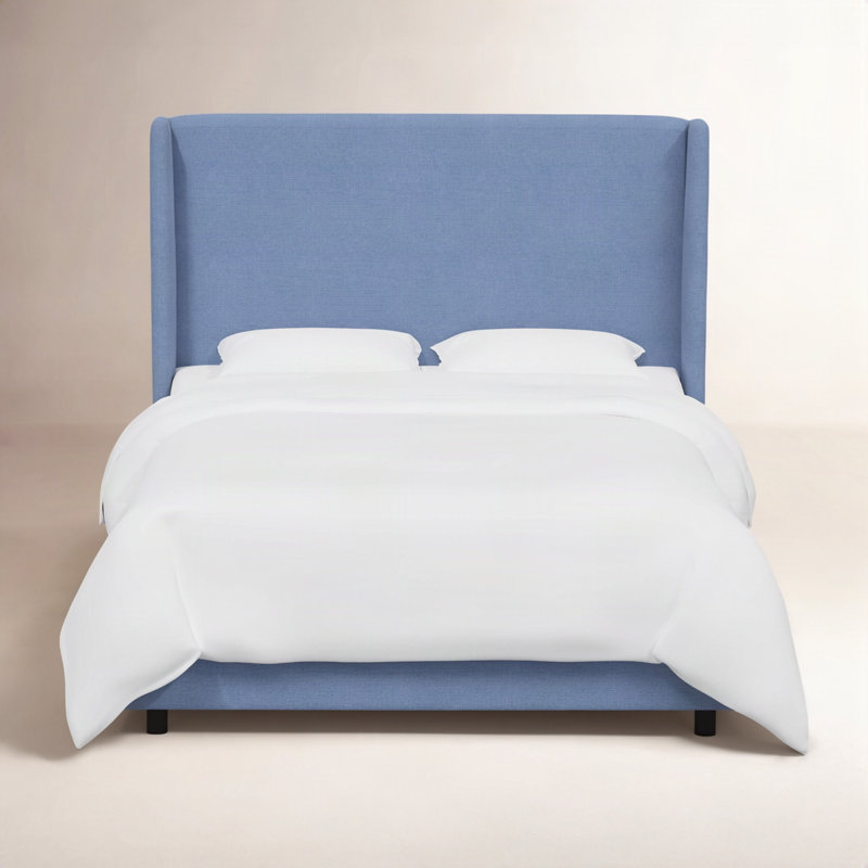 Lit tapissier Tilly, Très grand, Lin denim classique