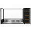 Structure de lit pleine grandeur en métal avec rangement - aucun sommier nécessaire, robuste et durable