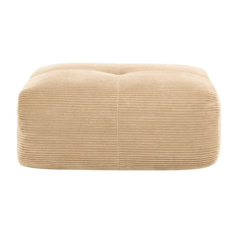 Velours côtelé de chameau et coin avec coussins, aucun assemblage requis, accoudoir incurvé, ergonomique multi-angle réglable, siège en éponge haute résilience 32D, siège et repose-pieds élargis, profondeur de 36,22 po,