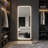 65-Inch Full-Length Wall Mirror, Smart Dressing Mirror with LED Touch Screen, Frameless Round Bathroom/Bedroom Mirror, Modern Home Decor