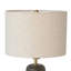 Lampe de table en bois de manguier avec abat-jour en coton