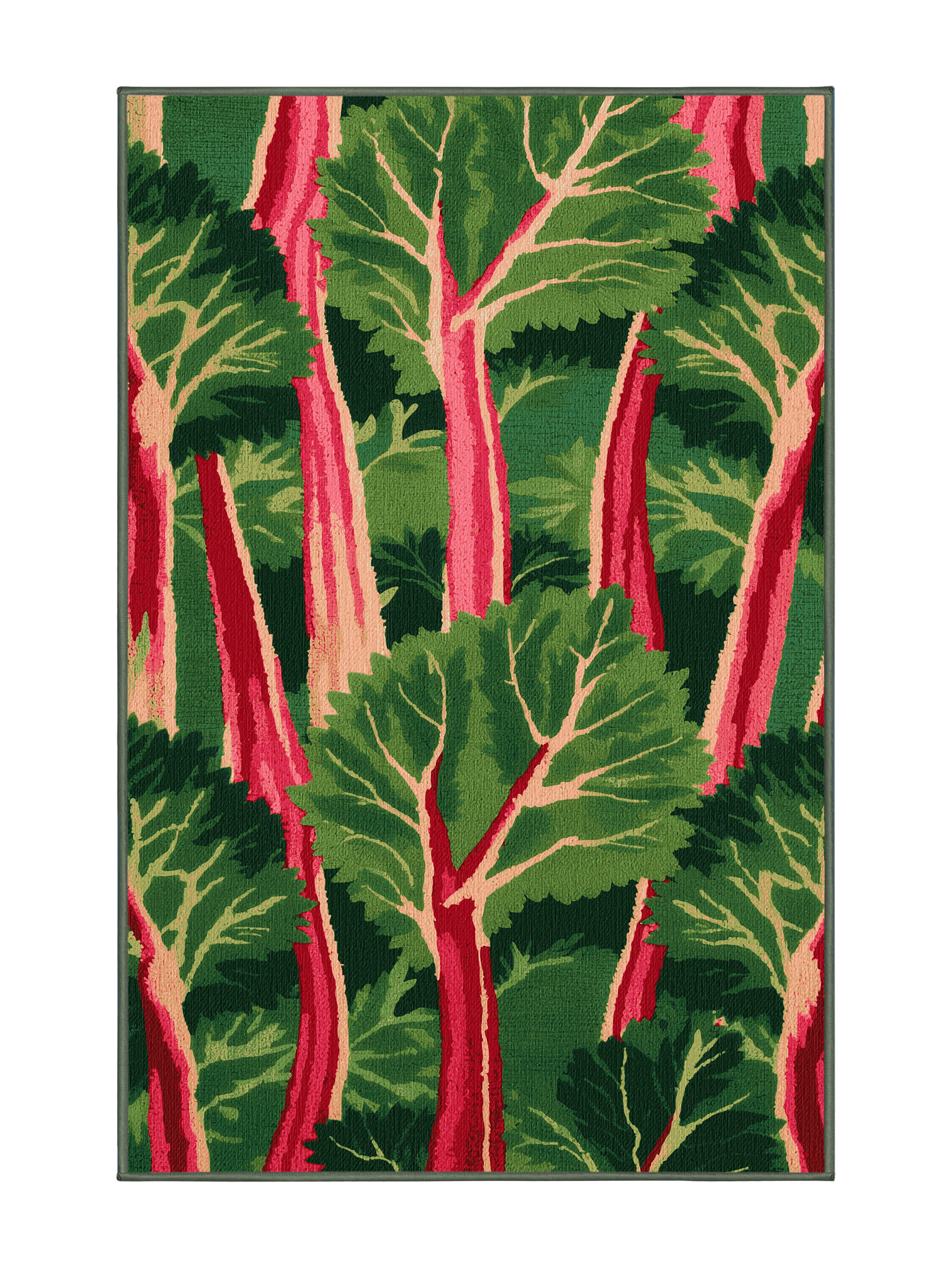 Dakota Fields Washable Rhubarb Vegetables Area Rug | Wayfair