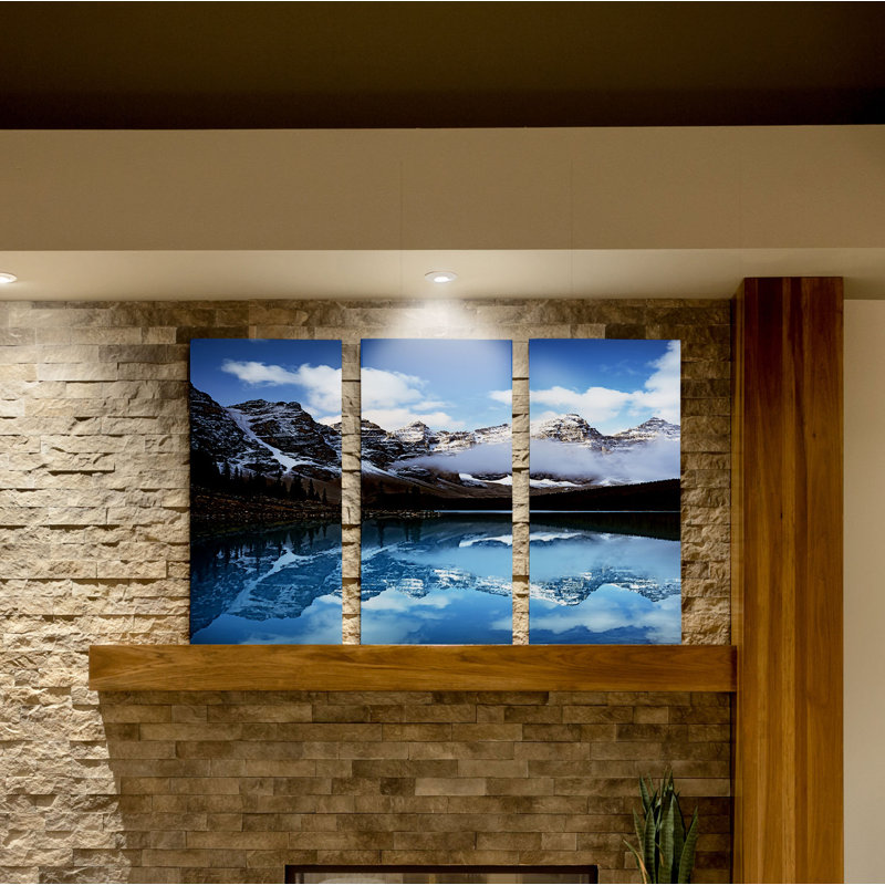 A Premium Valley of Ten Peaks-multi-pièces sur toile, H 24 po x l 48 po x P 1,5 po