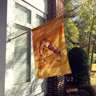 Polyester à 2 côtés 40 x 28 po drapeau maison Shrimp