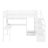 Full Size Loft Bed With LED Light & Charge Station, Metal Loft Bed With Desk And Staircase, Loft Bed With Wardrobe-1728977526