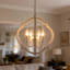 Lustre candélabre blanc vieilli 4 lumières avec cordon d'alimentation et interrupteur, à intensité variable, idéal pour la salle à manger, le salon et le vestibule