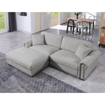 Canapé modulaire 91 "avec causeuse et repose-pieds mobile