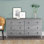 Commode double en bois massif 63,75 po à 6 tiroirs Greenport