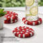 Ensemble de 4 sous-verres ronds MODWOOL (rouges canadiens)-938868523