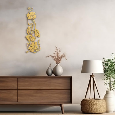 Décoration murale en métal fleur abstraite moderne minimaliste