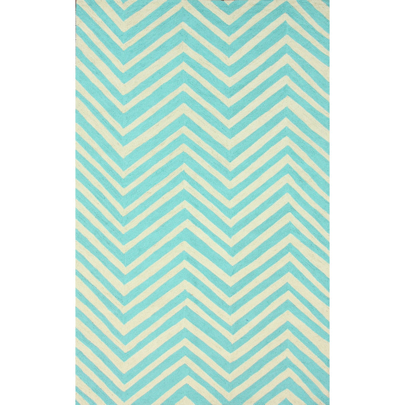 Tapis bleu de Reva Chevron, 8'6" x 11'6"
