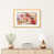Toile avec cadre en bois beige