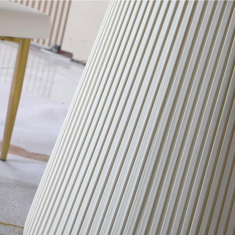 Round sintered stone carrara white dining table