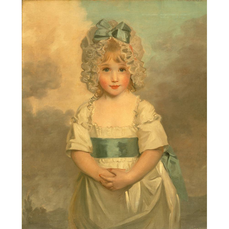 "Miss Charlotte Papendick as a Child" par John Hoppner - Art mural sur toile tendue avec châssis, H 40 po x l 28 po