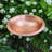 Hammered Solid Copper Birdbath with Rail Mount Bracket
