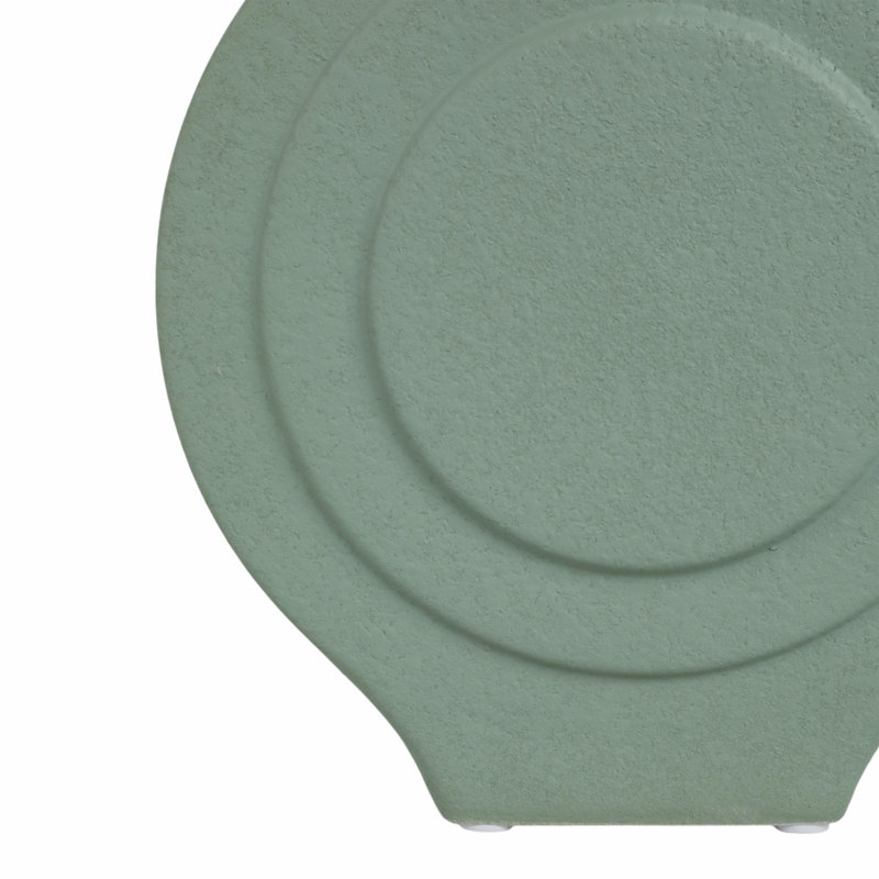 Vase rond 7 "en Dolomite, couleur unie, touche moderne à n'importe quelle pièce, Sauge foncé