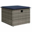 6 Piece Garden Sofa Set With Cushions Grey Poly Rattan Acacia