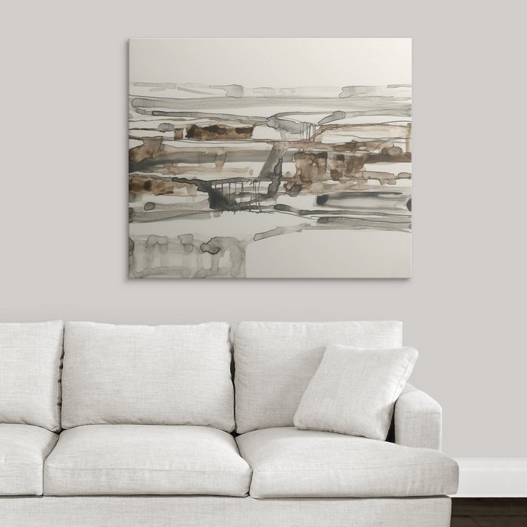 « i » jennifer de la peinture, reproduction d’art Stark Neutrals, H 24 po x l 30 po x P 1,25 po, Toile