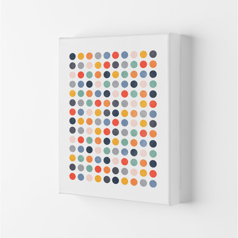 Scandinavian Dots Artwork Original - Print, 42cm H x 30cm W x 1cm D, No Frame