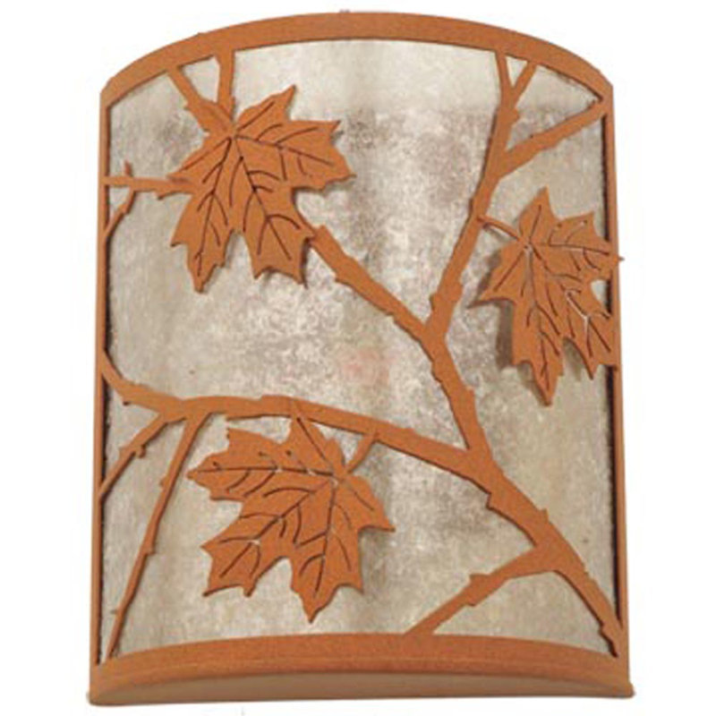 Applique murale encastrée 2 lumières rouille / grise