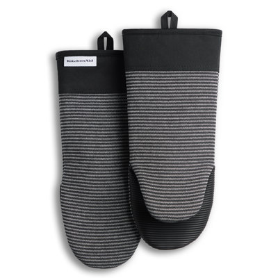 Gants de cuisine KitchenAid Micro Rib à rayures en silicone, ensemble de 2